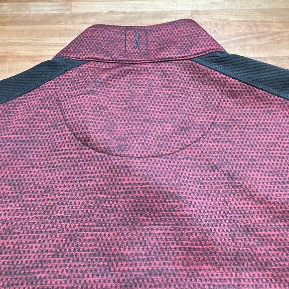 PGA TOUR Men's Two-Tone Quarter-Zip Golf Pullover red large - Picture 11 of 11